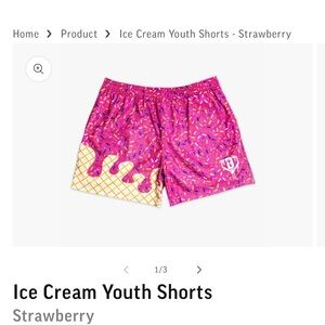 Ice Cream Youth Shorts - Strawberry
